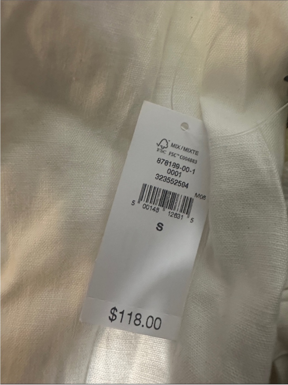 NWT! Gap White Linen-Blend Lace-Inset Maxi Dress - Picture 6 of 11